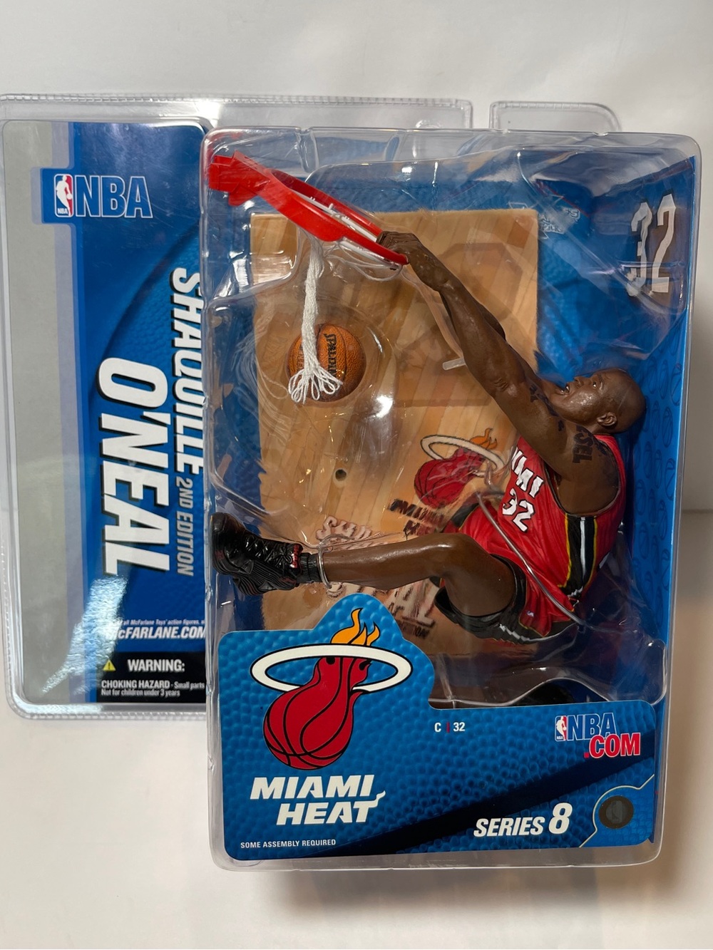 Shaquille O'Neal Miami Heat McFarlane Series 8 Figure - Red Jersey-  NEW